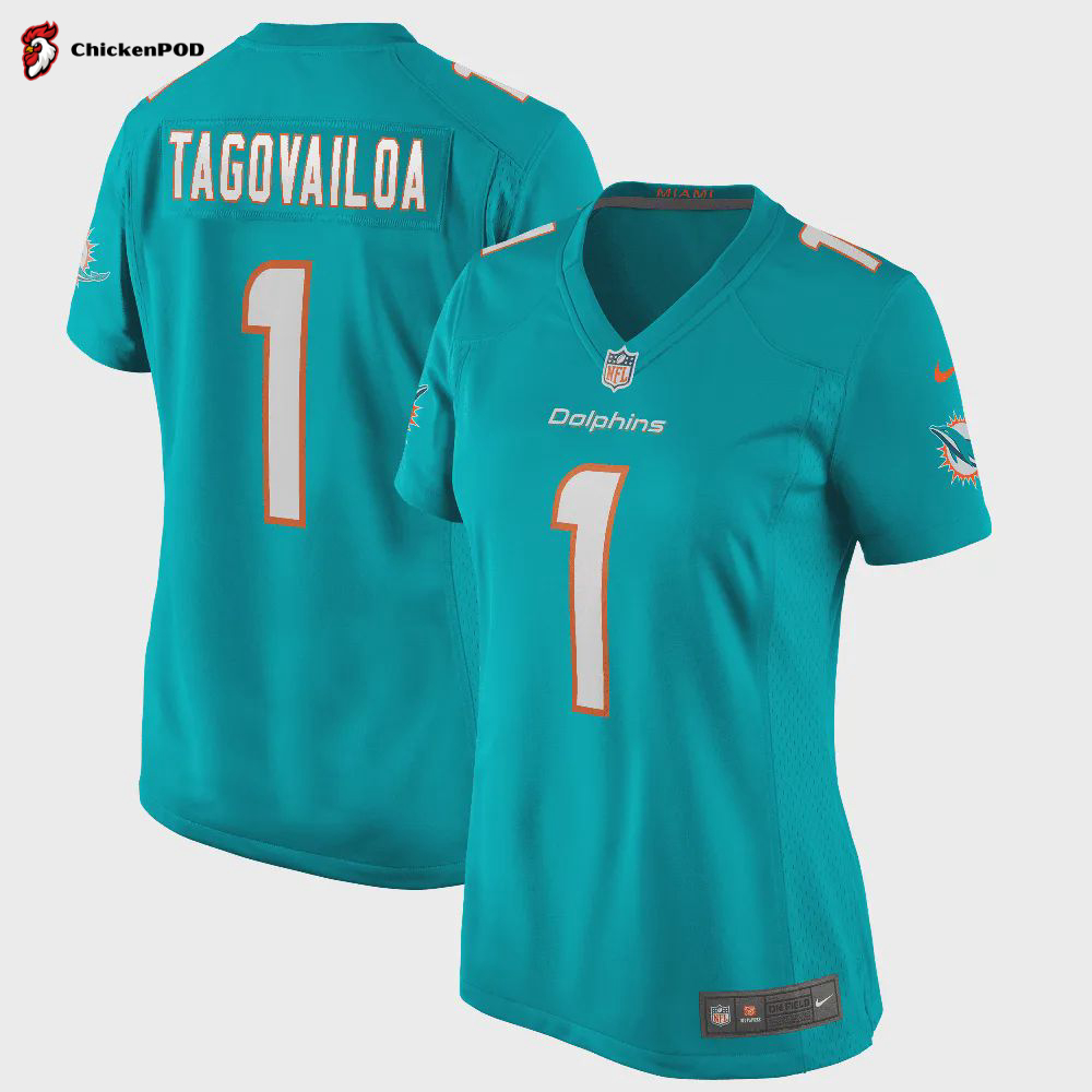 Tua Tagovailoa Miami Dolphins Women’s Game Jersey – Aqua Jersey