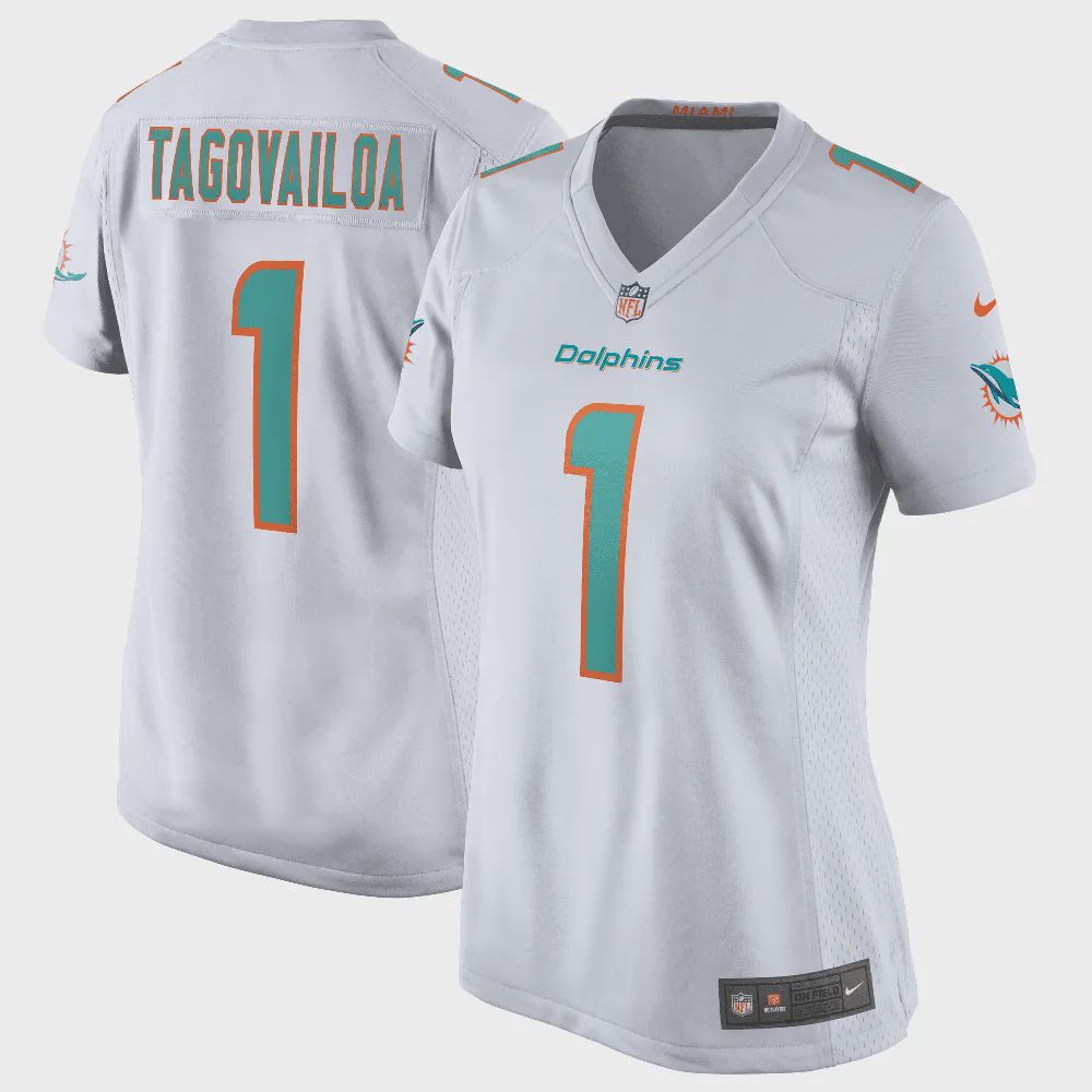 Tua Tagovailoa Miami Dolphins Women’s Game Jersey – White Jersey