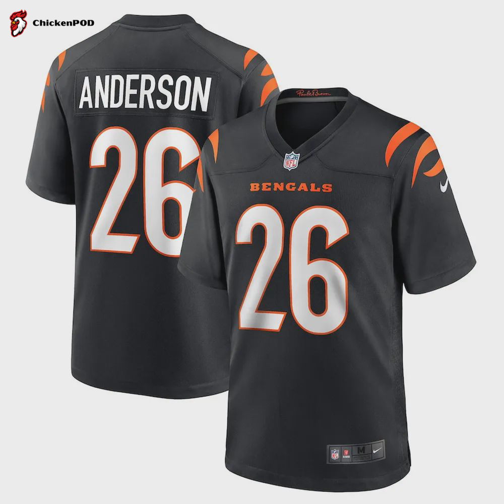 Tycen Anderson Cincinnati Bengals Game Player Jersey – Black