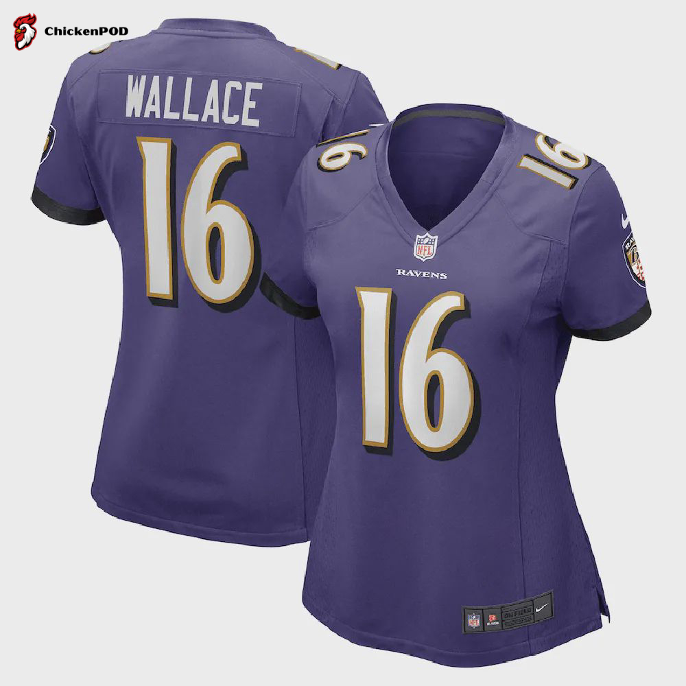 Tylan Wallace 16 Baltimore Ravens Women’s Game Jersey – Purple