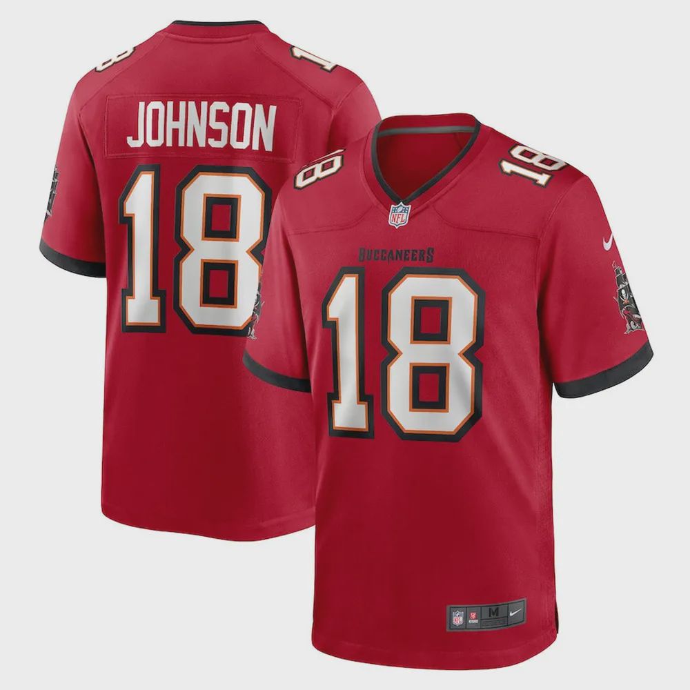 Tyler Johnson 18 Tampa Bay Buccaneers Home Game Player Jersey – Red