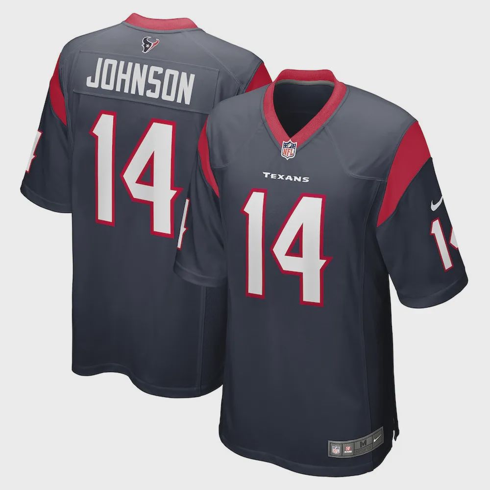 Tyler Johnson Houston Texans Game Player Jersey – Navy