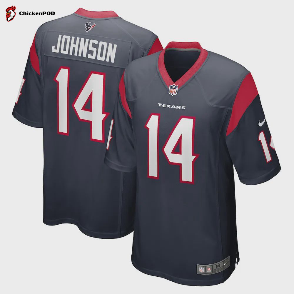 Tyler Johnson Houston Texans Game Player Jersey – Navy