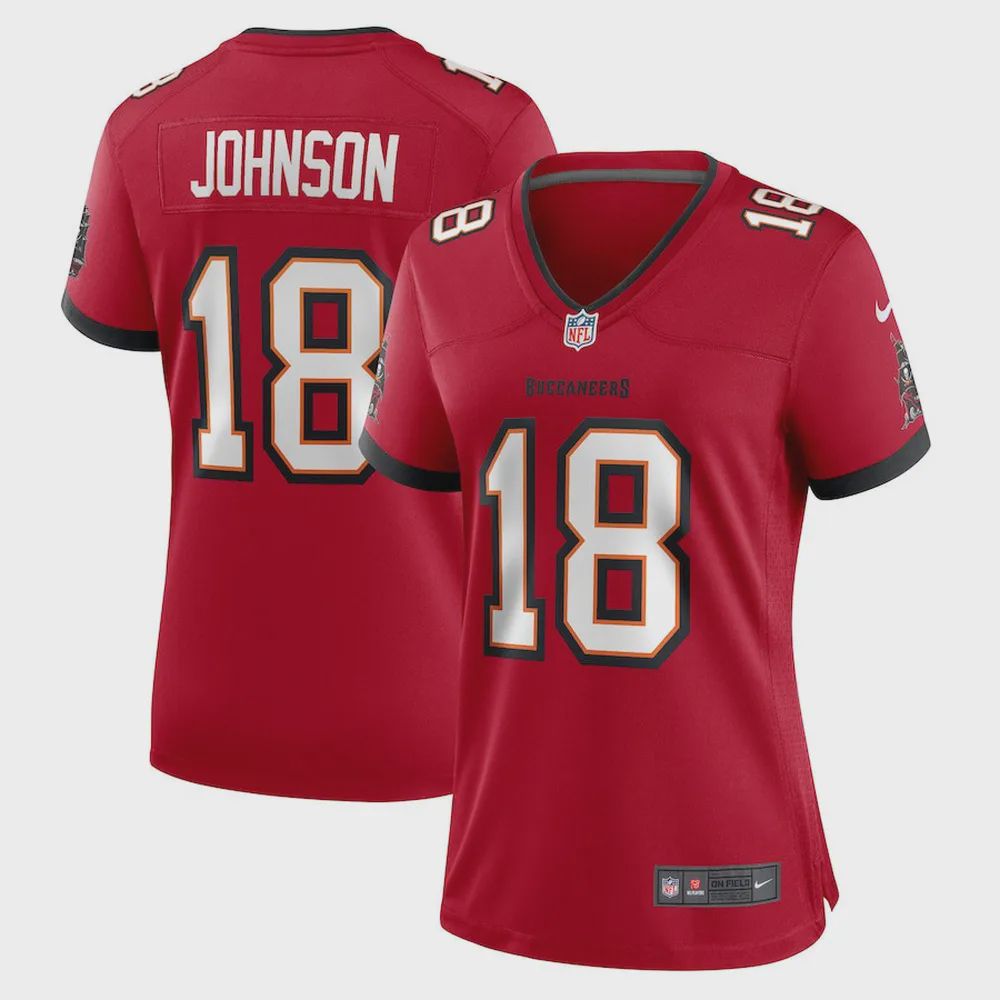 Tyler Johnson Tampa Bay Buccaneers Women’s Home Game Player Jersey – Red