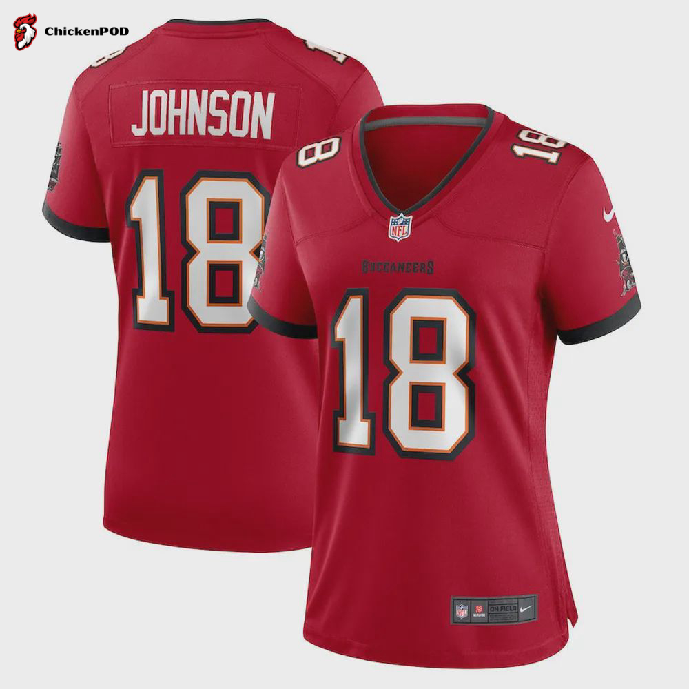 Tyler Johnson Tampa Bay Buccaneers Women’s Home Game Player Jersey – Red