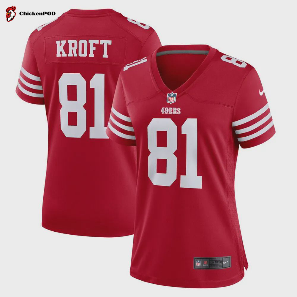 Tyler Kroft San Francisco 49ers Women’s Game Player Jersey – Scarlet