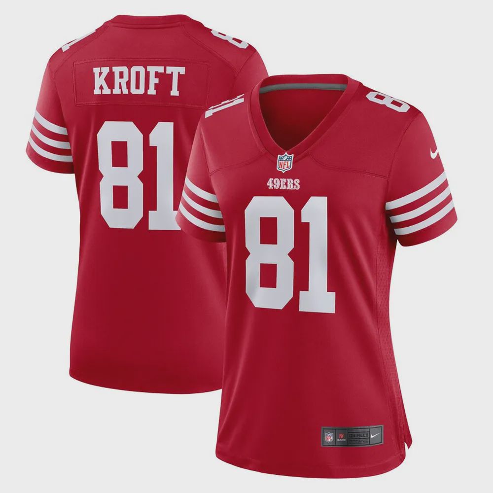 Tyler Kroft San Francisco 49ers Women’s Game Player Jersey – Scarlet