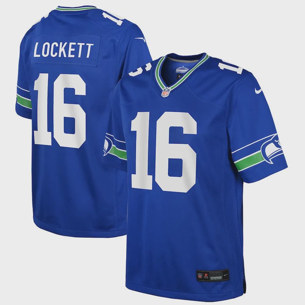 Tyler Lockett 16 Seattle Seahawks YOUTH Game Jersey – Royal