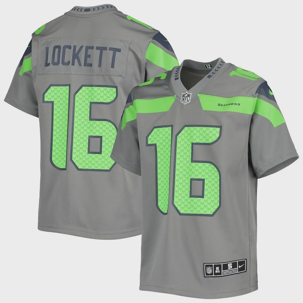 Tyler Lockett Seattle Seahawks Youth Inverted Team Game Jersey – Gray