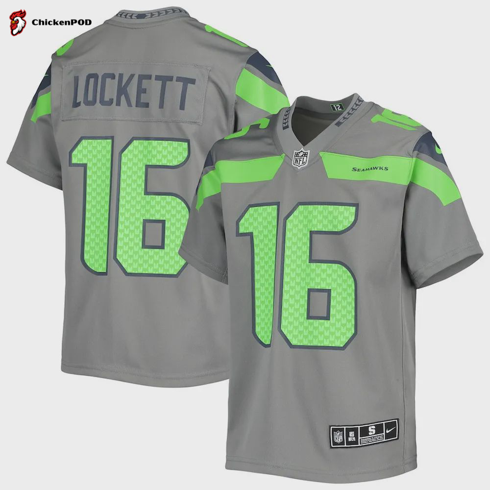 Tyler Lockett Seattle Seahawks Youth Inverted Team Game Jersey – Gray