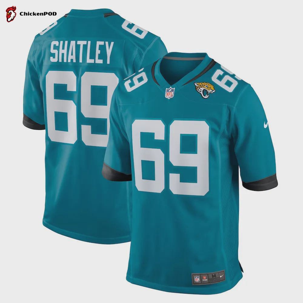 Tyler Shatley 69 Jacksonville Jaguars Women’s Game Jersey – Teal