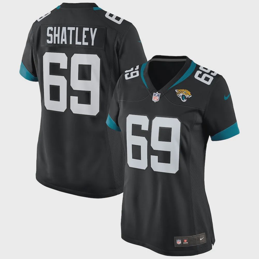 Tyler Shatley 69 Jacksonville Jaguars Women’s Game Jersey – Black