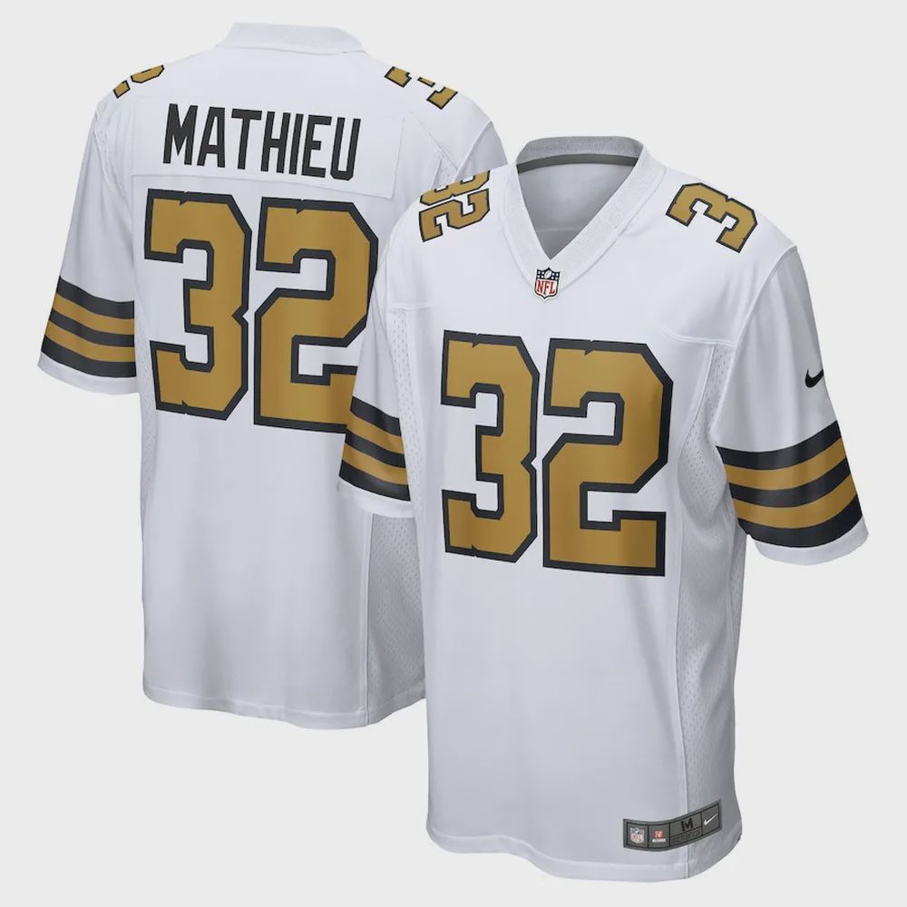 Tyrann Mathieu 32 New Orleans Saints Player Game Jersey – White