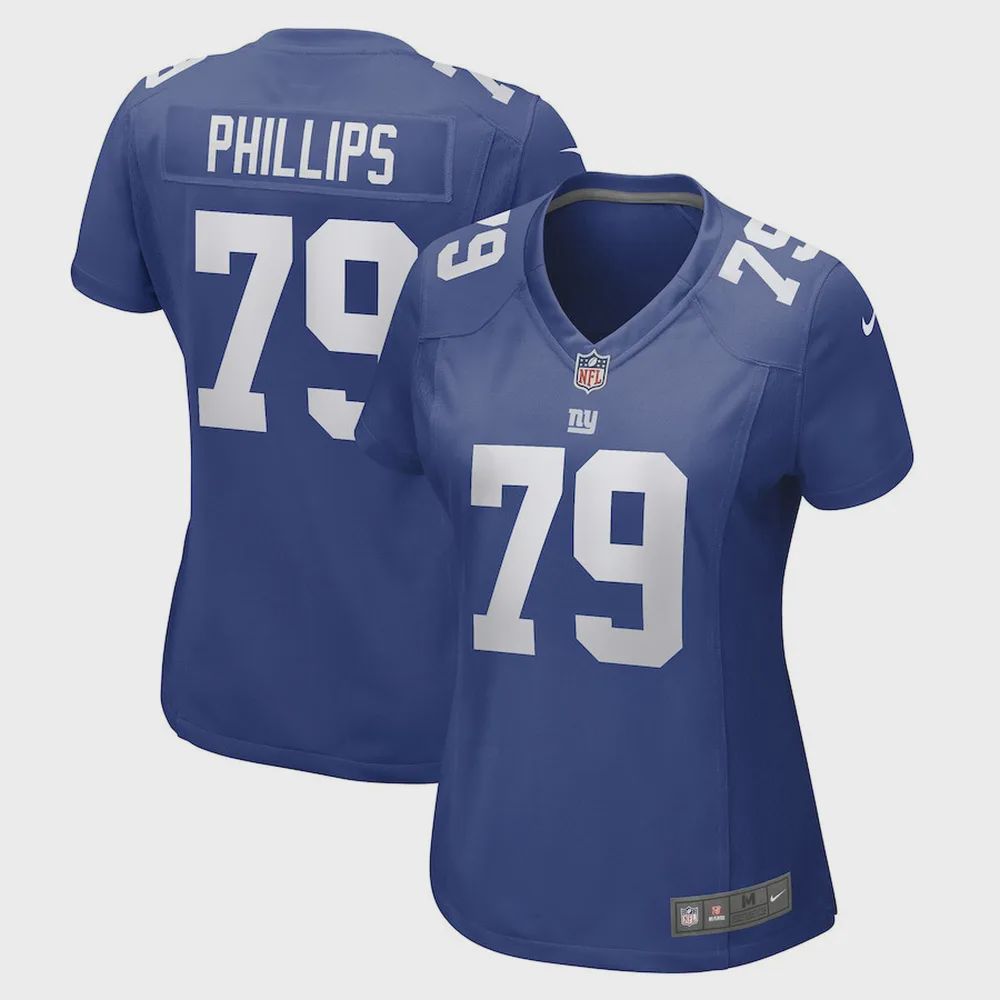 Tyre Phillips New York Giants Women’s Game Player Jersey – Royal