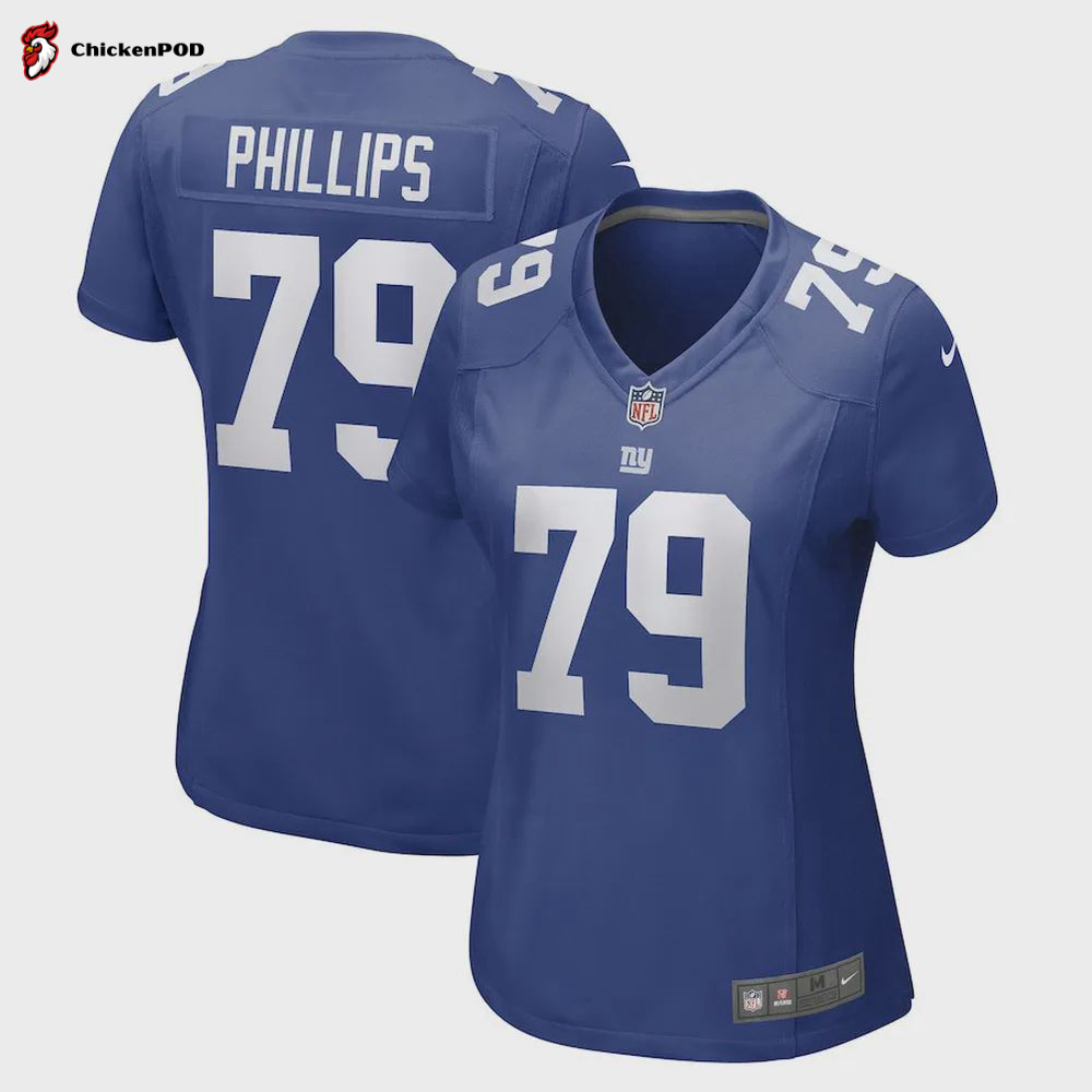 Tyre Phillips New York Giants Game Player Jersey – Royal