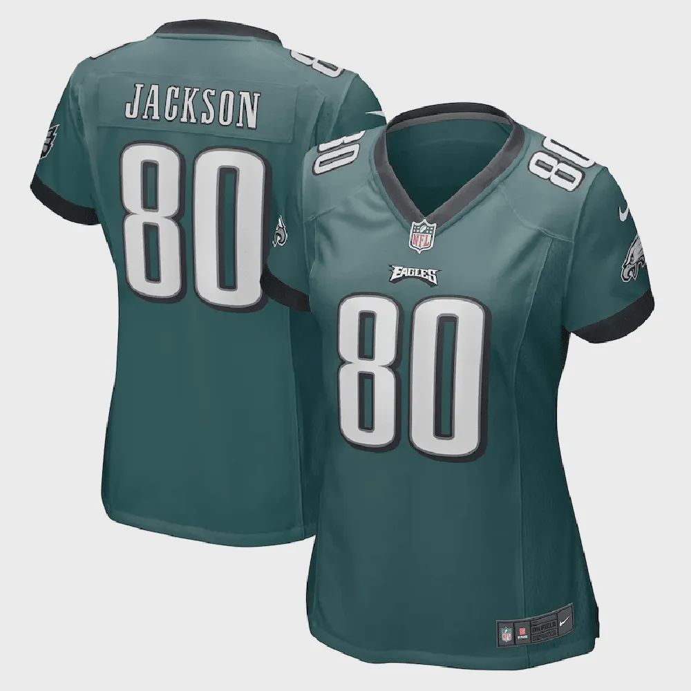 Tyree Jackson 80 Philadelphia Eagles Women’s Game Jersey – Midnight Green