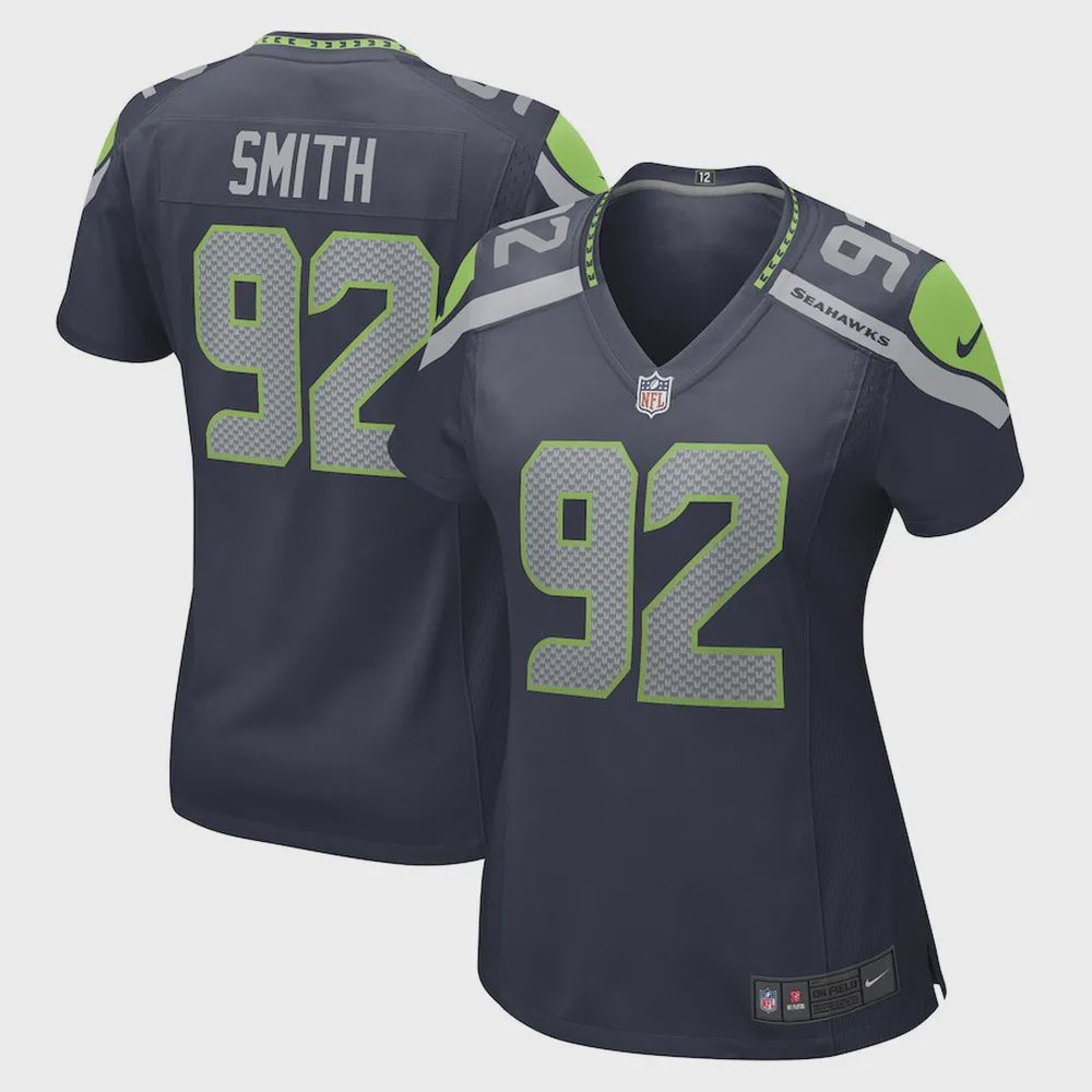 Tyreke Smith Seattle Seahawks Women’s Game Player Jersey – College Navy