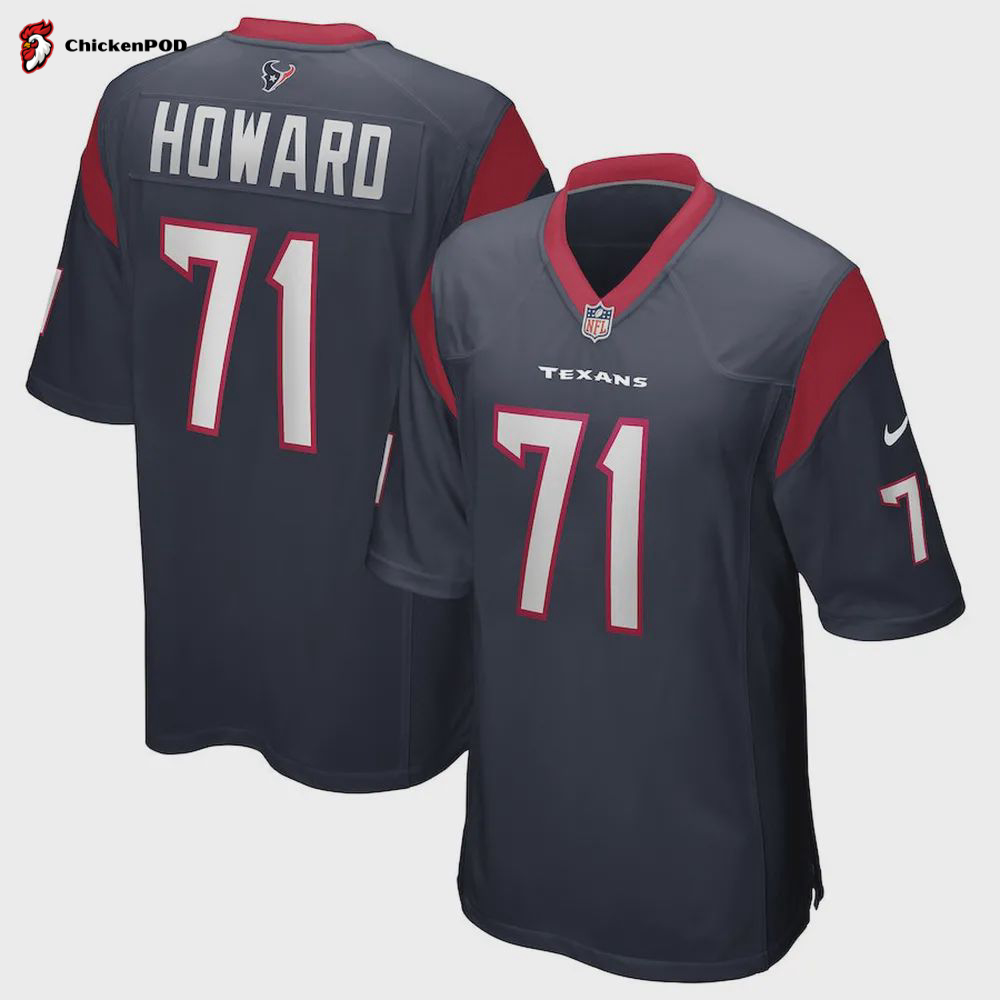 Tytus Howard 71 Houston Texans Men’s Game Jersey – Navy