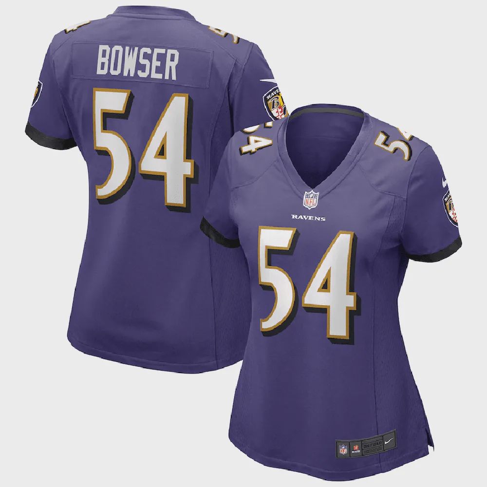 Tyus Bowser 54 Baltimore Ravens Women’s Game Jersey – Purple