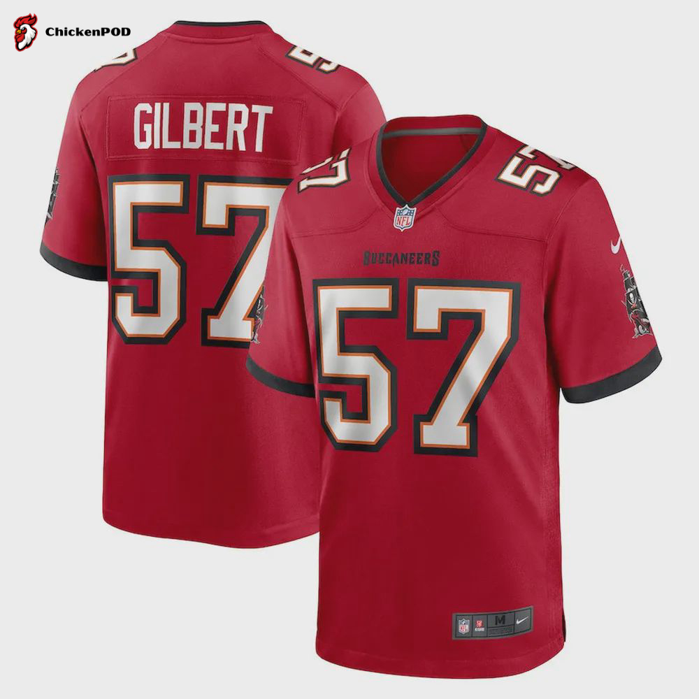 Ulysees Gilbert III 57 Tampa Bay Buccaneers Home Game Player Jersey – Red