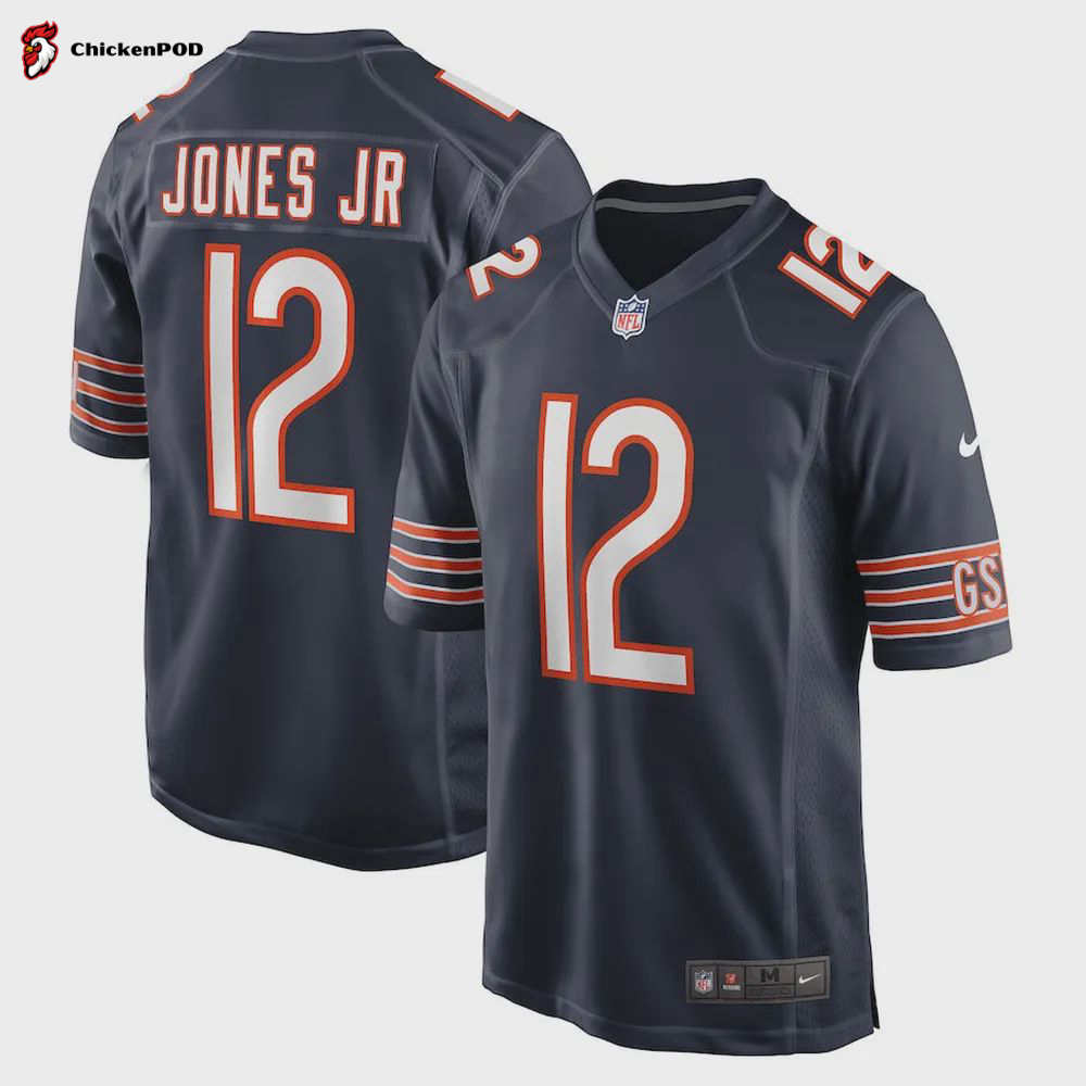 Velus Jones Jr. Chicago Bears Game Player Jersey – Navy