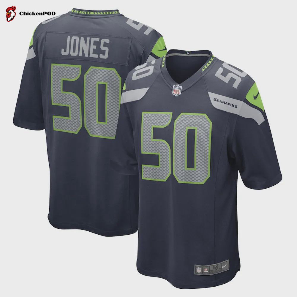 Vi Jones Seattle Seahawks Game Player Jersey – College Navy