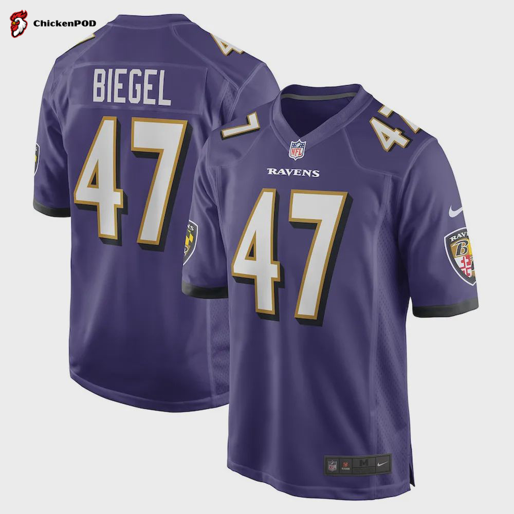 Vince Biegel Baltimore Ravens Player Game Jersey – Purple