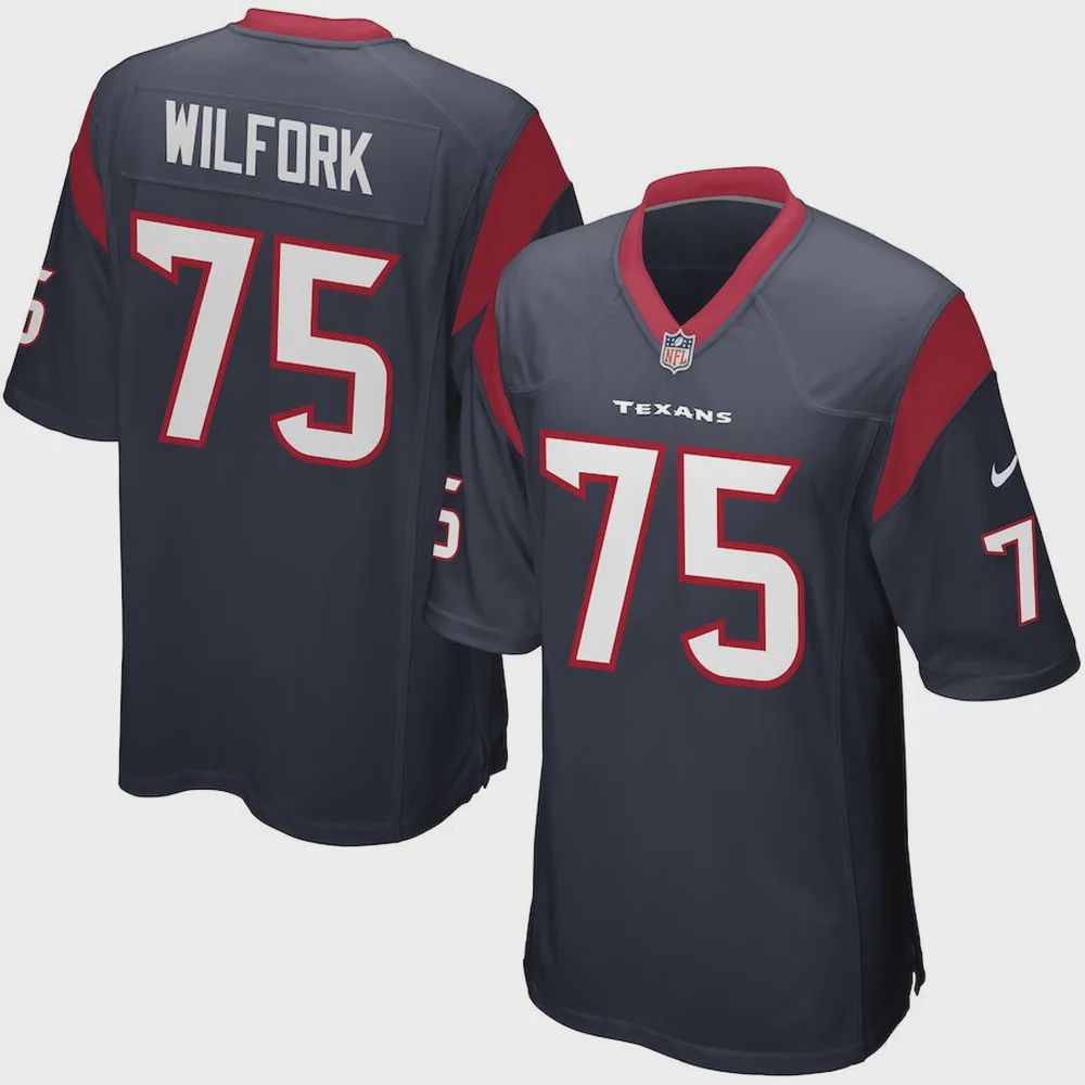 Vince Wilfork 75 Houston Texans Men’s Game Jersey – Navy