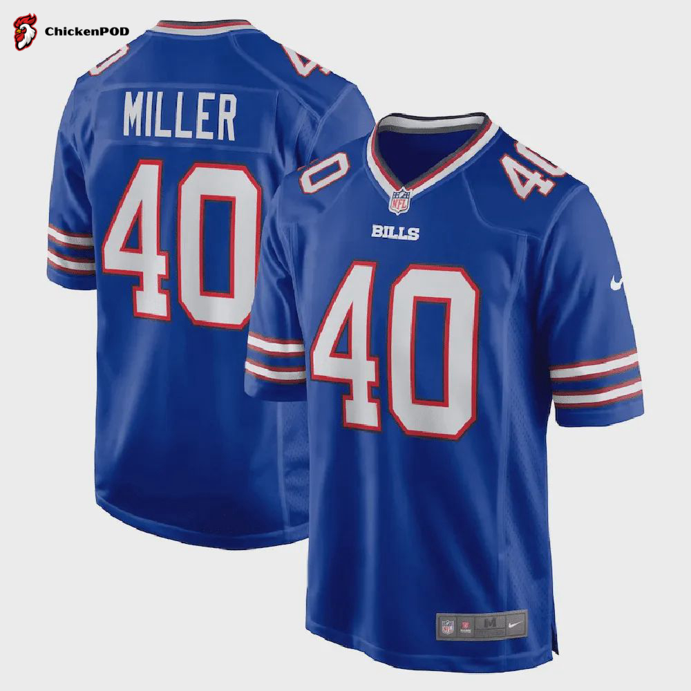 Von Miller 40 Buffalo Bills Player Game Jersey – Royal