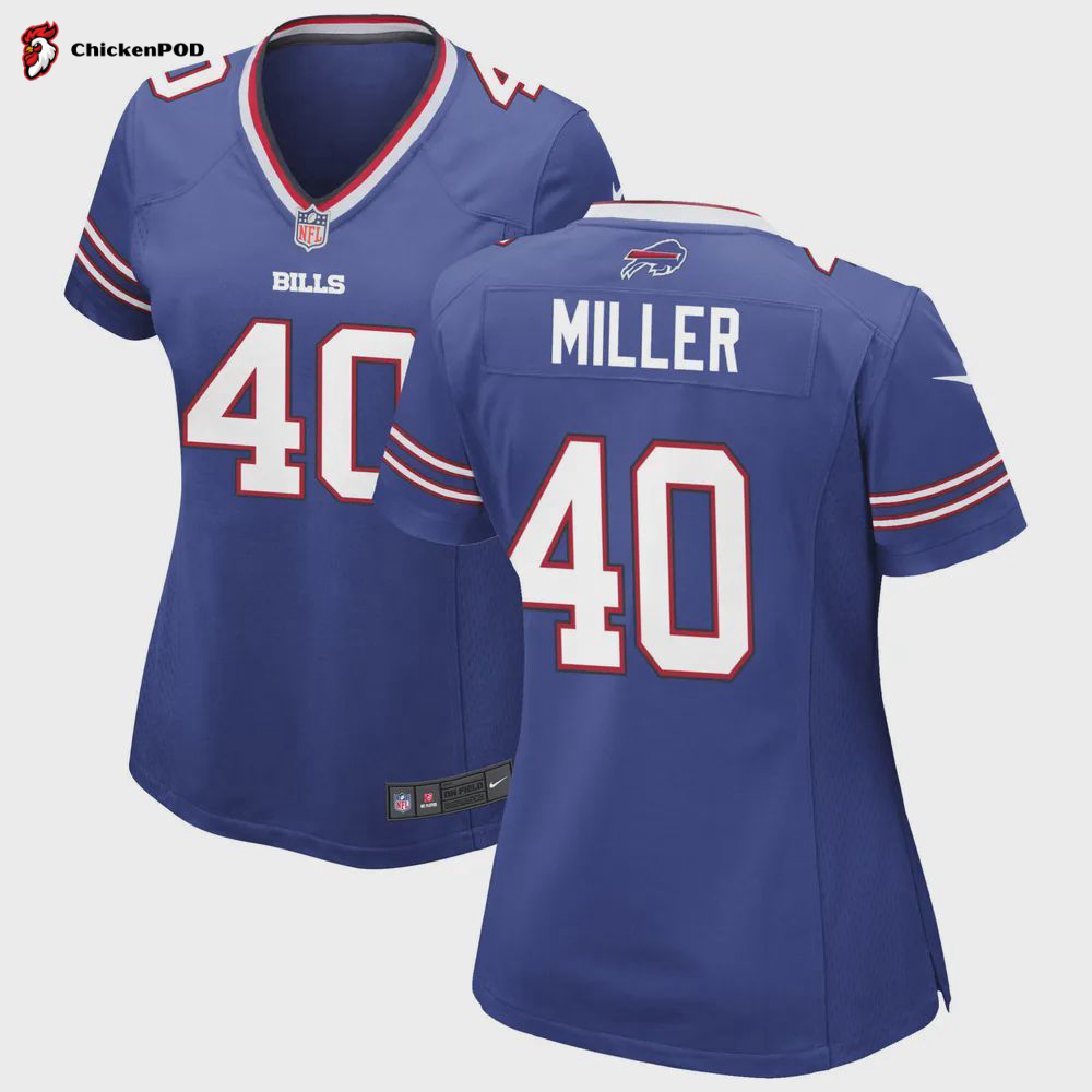 Von Miller 40 Buffalo Bills Women’s Game Jersey – Royal Jersey