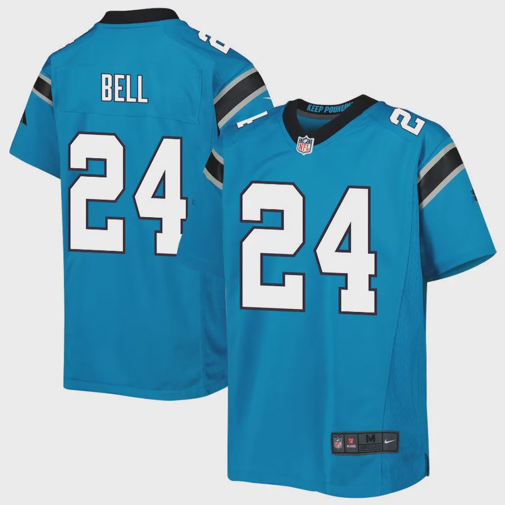 Vonn Bell 24 Carolina Panthers Youth Game Jersey – Blue