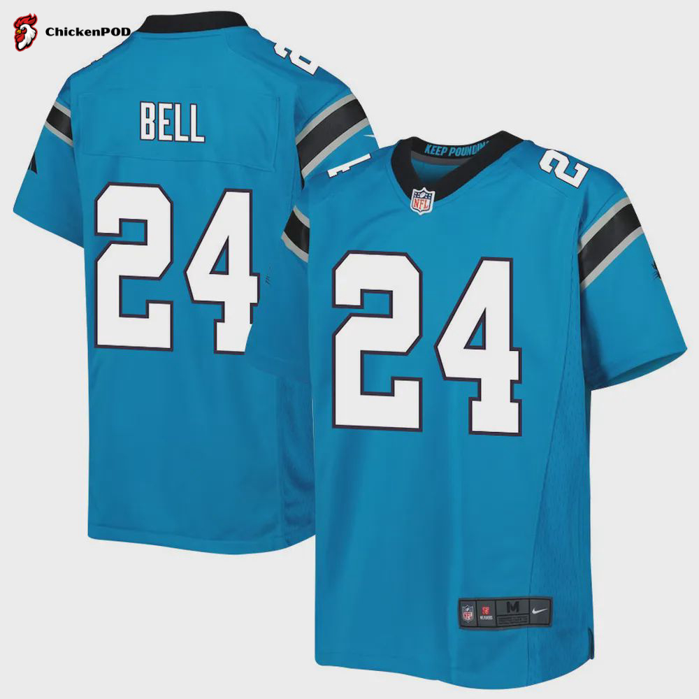 Vonn Bell 24 Carolina Panthers Youth Game Jersey – Blue