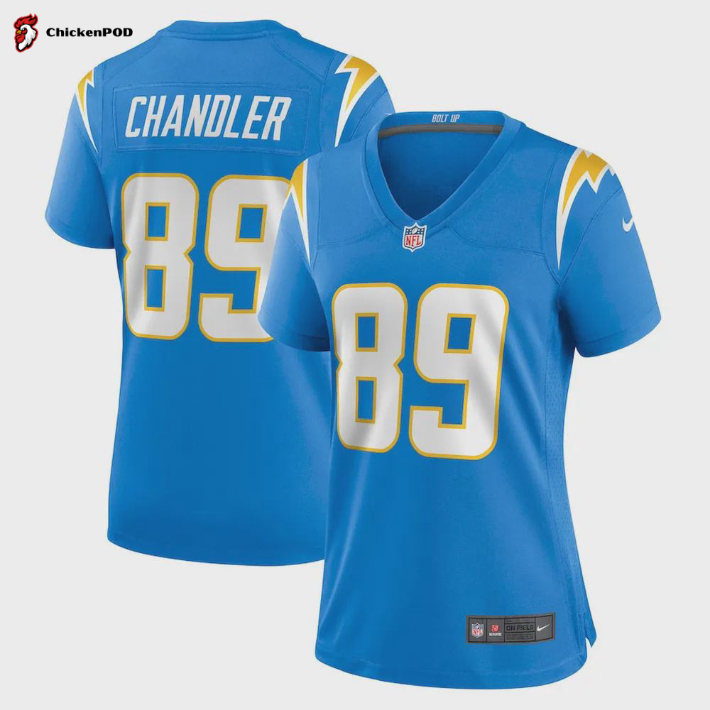 Wes Chandler 89 Los Angeles Chargers Women’s Retired Player Jersey – Powder Blue