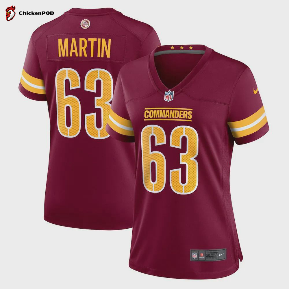 Wes Martin Washington Commanders Game Player Jersey – Burgundy