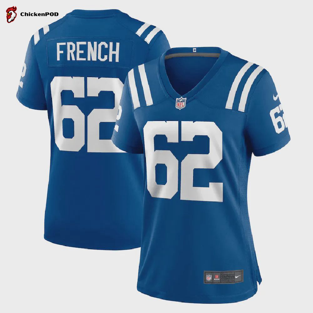 Wesley French Indianapolis Colts Women’s Game Player Jersey – Royal