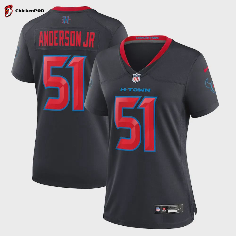 Will Anderson Jr. 51 Houston Texans 2nd Women’s Player Game Jersey – Navy