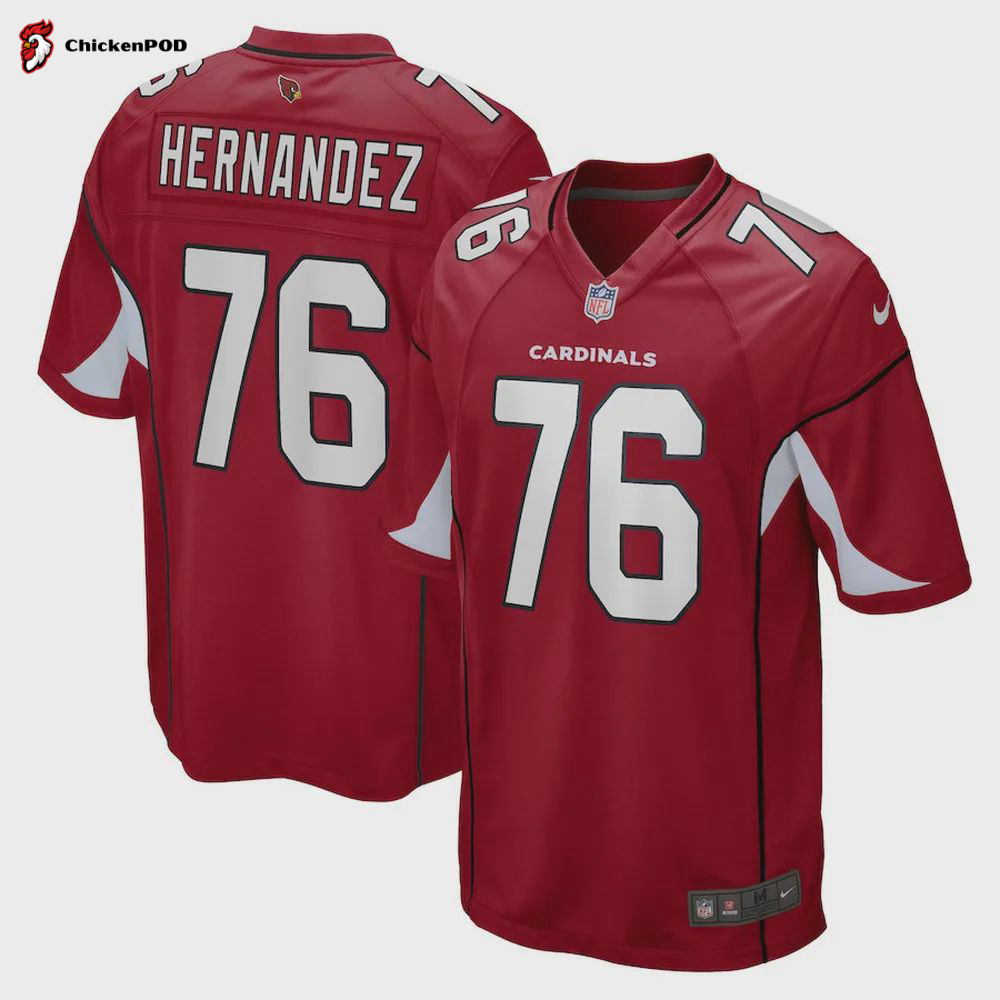 Will Hernandez Arizona Cardinals Game Player Jersey – Cardinal