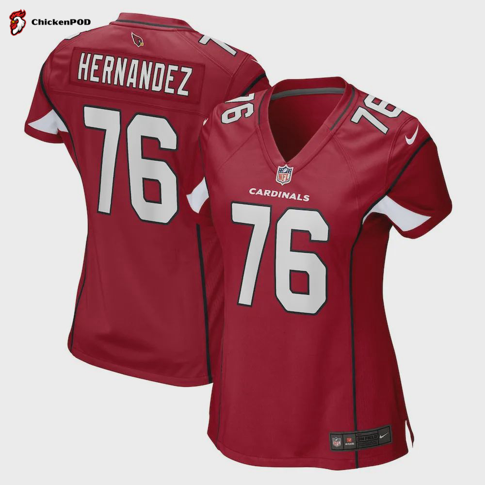 Will Hernandez Arizona Cardinals Women’s Game Player Jersey – Cardinal