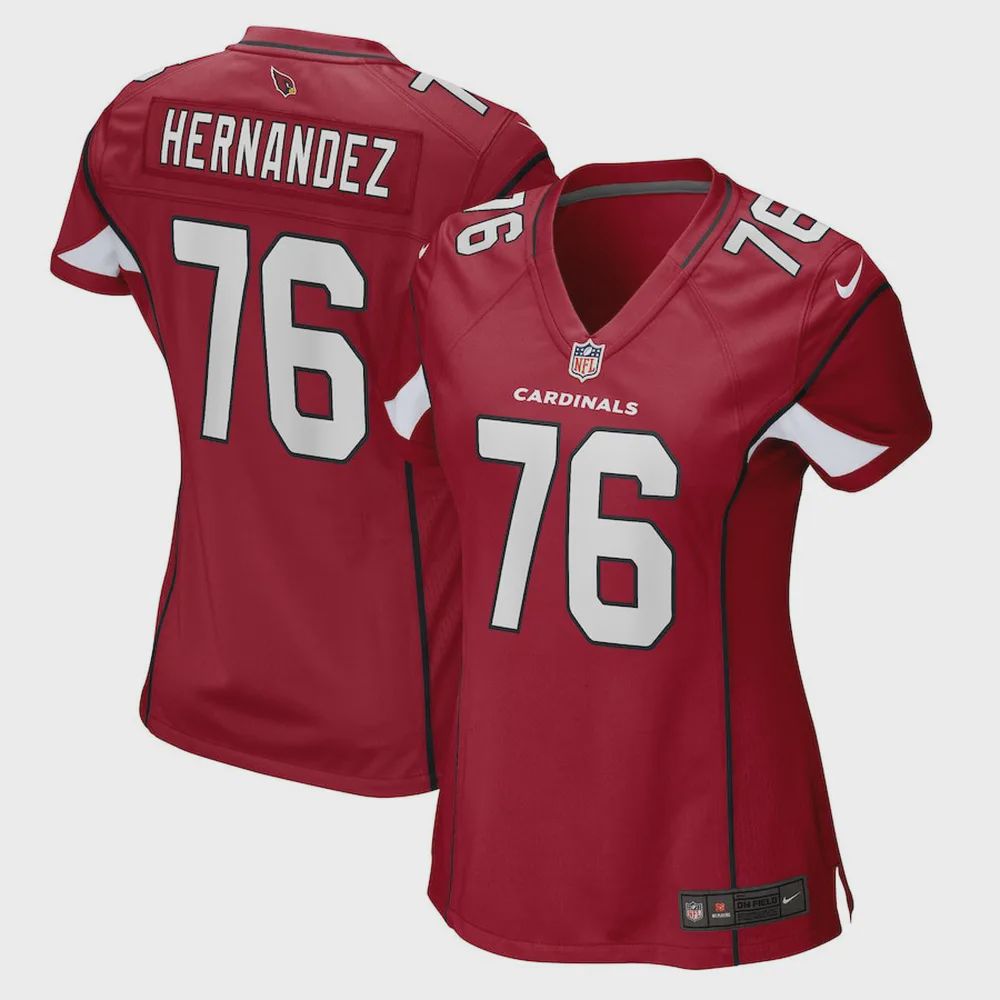 Will Hernandez Arizona Cardinals Women’s Game Player Jersey – Cardinal