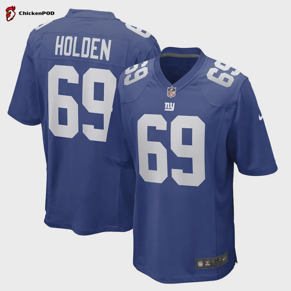 Will Holden New York Giants Game Player Jersey – Royal