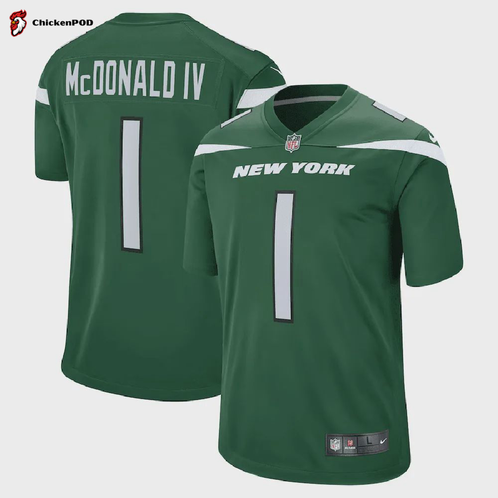 Will McDonald IV New York Jets 2023 NFL Draft First Round Pick Game Jersey – Gotham Green