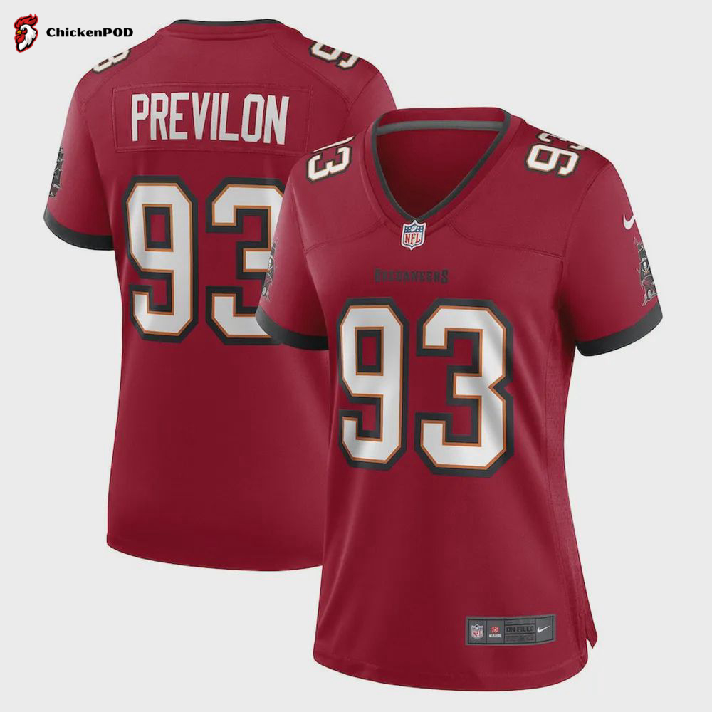 Willington Previlon Tampa Bay Buccaneers Women’s Game Player Jersey – Red