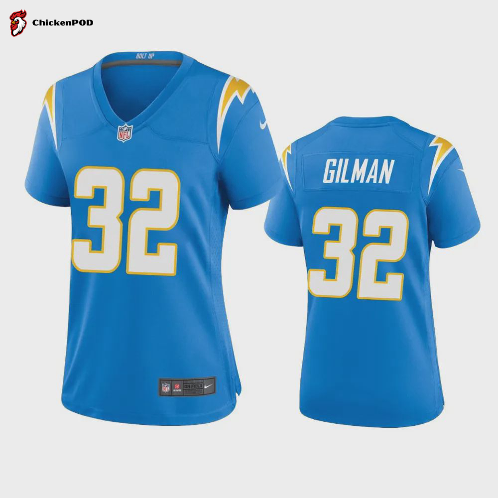 Women’s Los Angeles Chargers Ja’Sir Taylor 36 Powder Blue Game Jersey