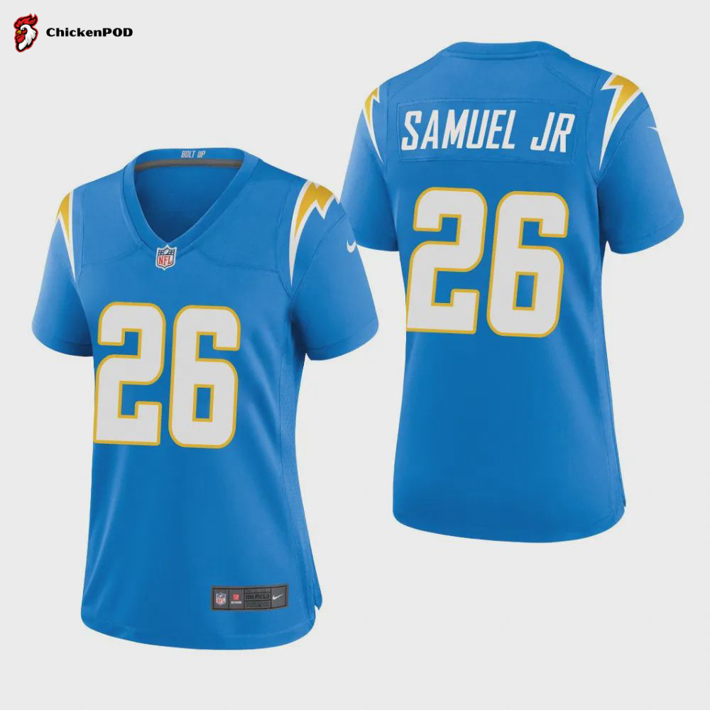 Women’s Los Angeles Chargers Asante Samuel Jr. 26 Powder Blue Game Jersey