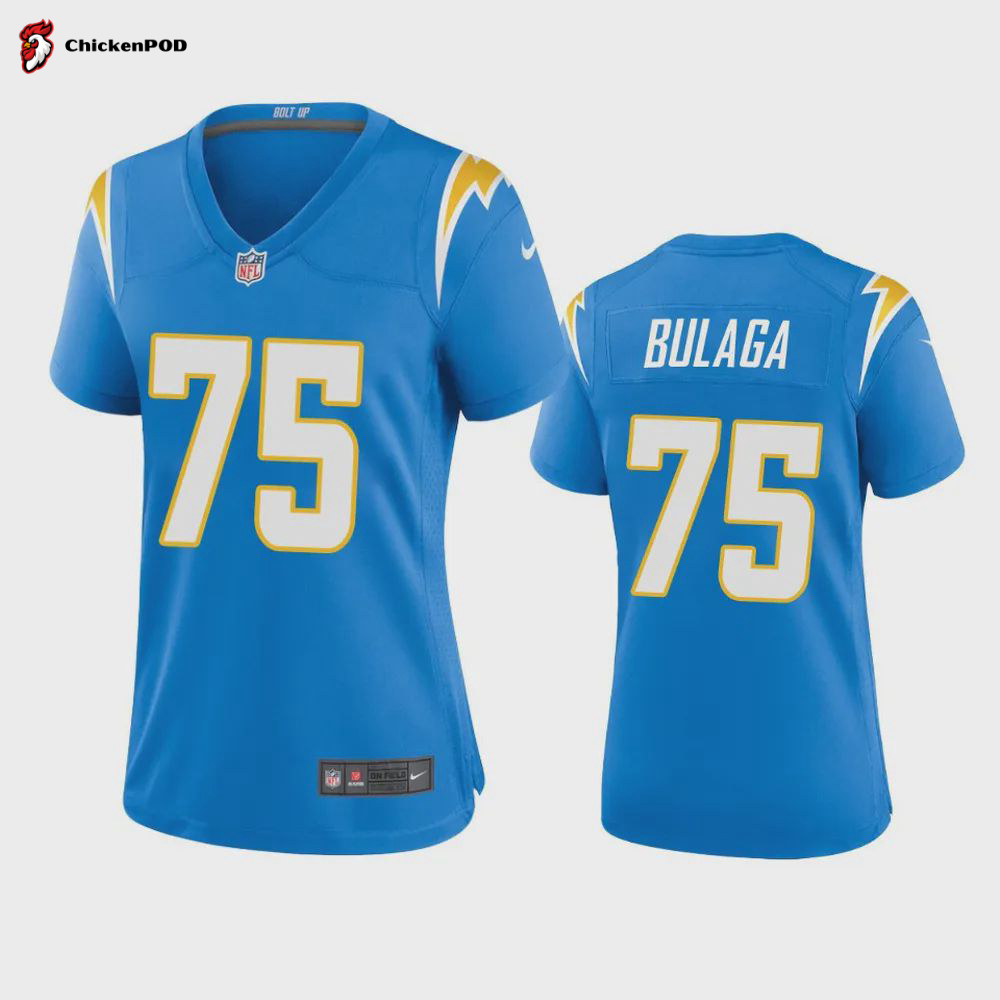 Women’s Los Angeles Chargers Bryan Bulaga 75 Powder Blue Game Jersey