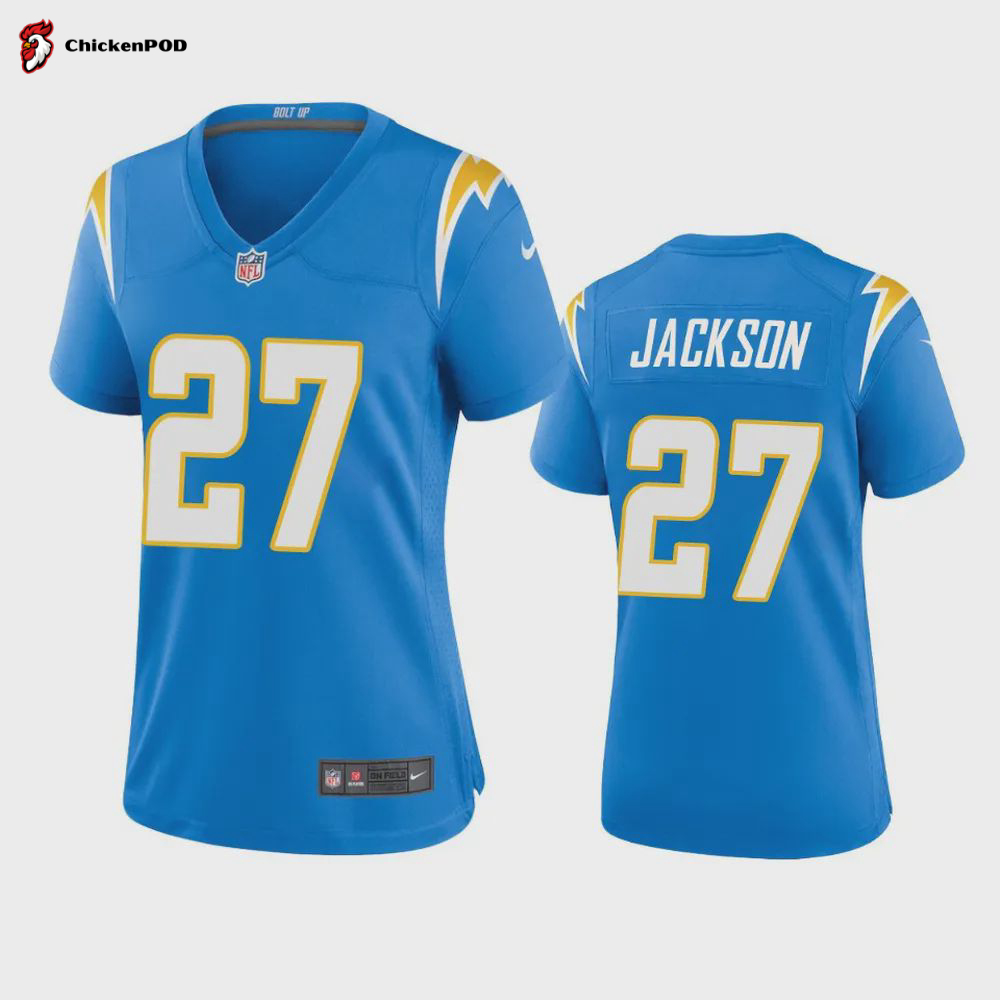 Women’s Los Angeles Chargers Zander Horvath 45 Powder Blue Game Jersey