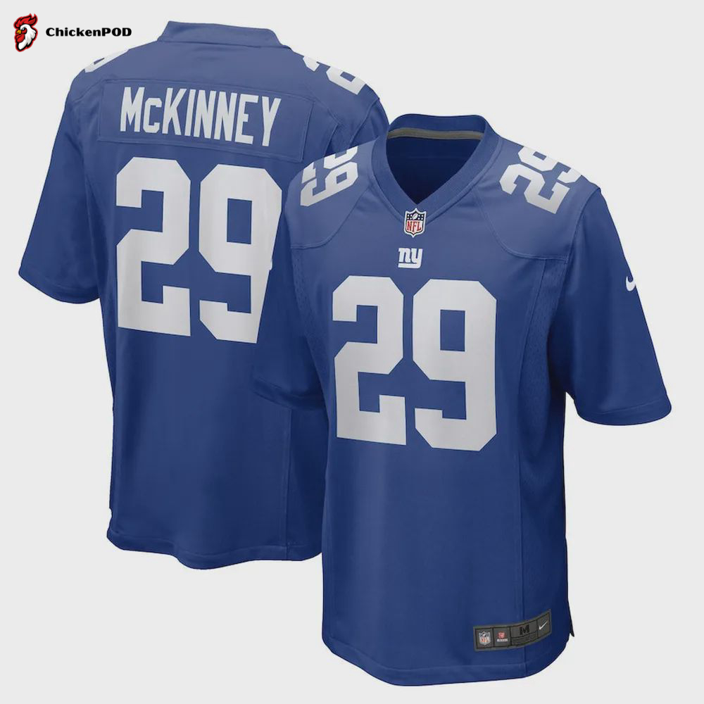 Xavier McKinney 29 New York Giants Game Jersey – Royal