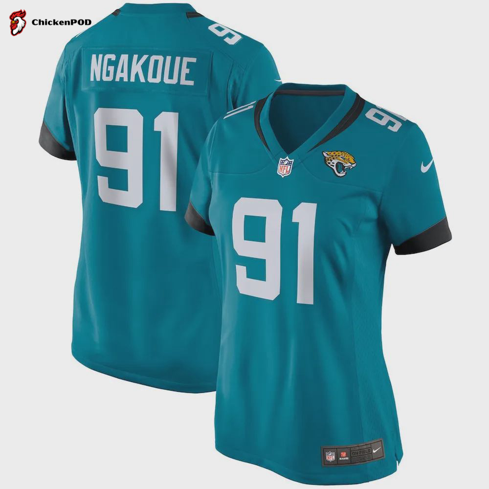 Yannick Ngakoue 91 Jacksonville Jaguars Women’s Game Jersey – Teal