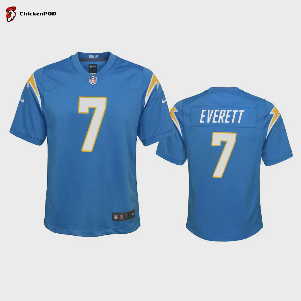 Women’s Los Angeles Chargers Zander Horvath 45 Powder Blue Game Jersey