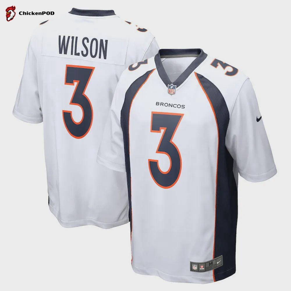 Youth Russell Wilson Denver Broncos Game Jersey – Orange Jersey